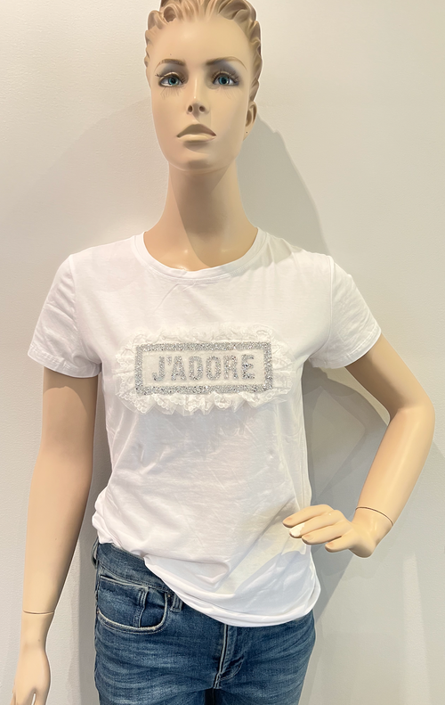 T-shirt Paris JADORE dentelle