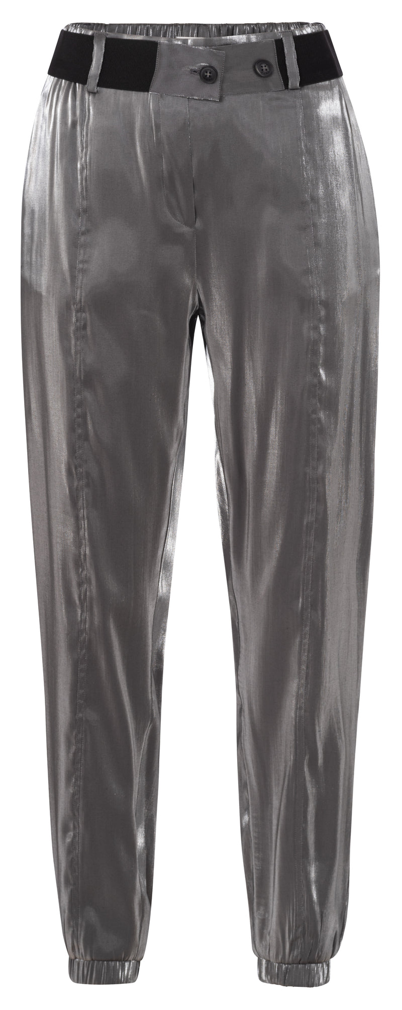 Woven metallic wide leg trouse YAYA