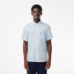 Chemise à manches courtes homme en lin   LACOSTE