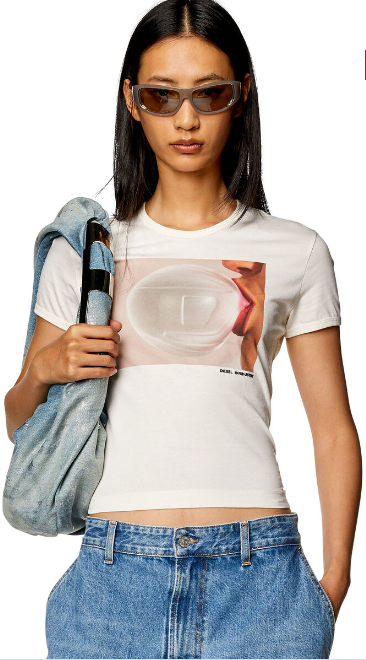 T-shirt avec imprimé bubblegum Oval D     DIESEL