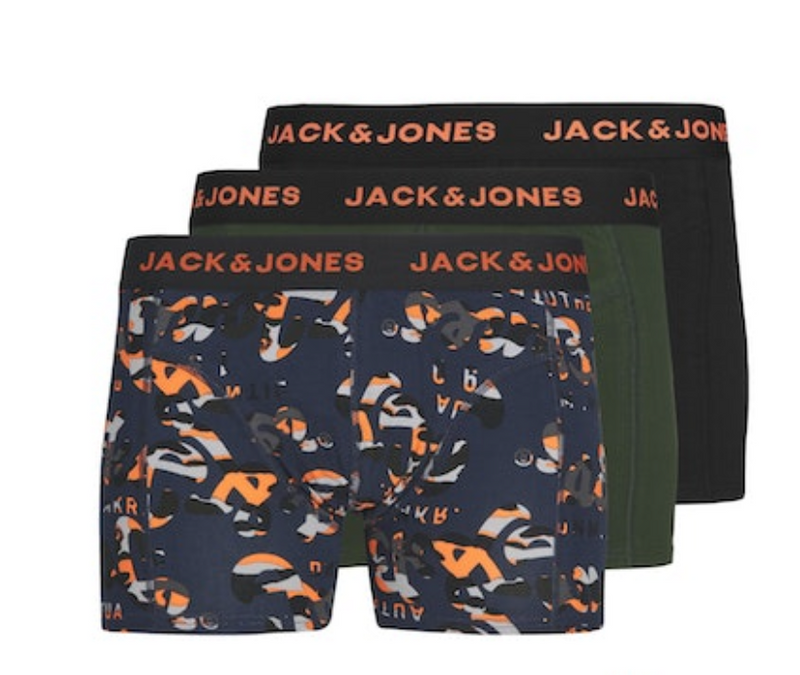 PAQUET 3 BOXERS TRUNKS  JACK AND JONES