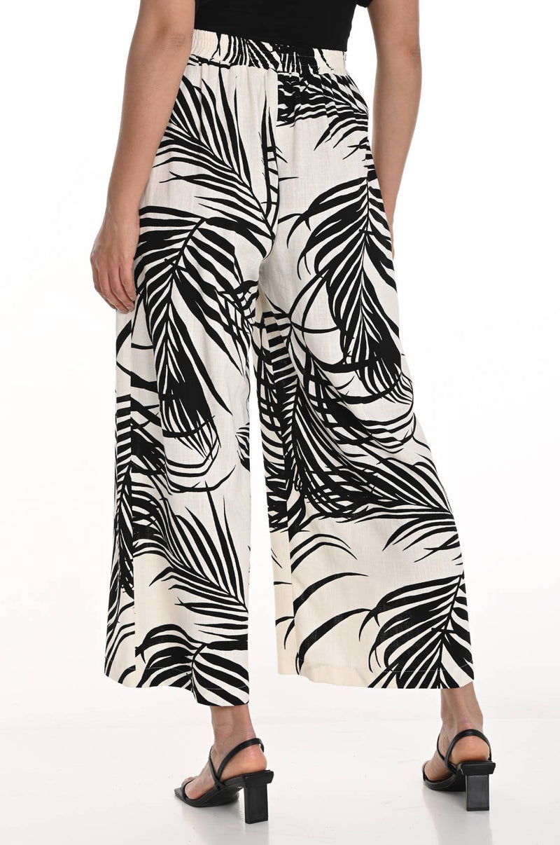 Pantalon motif en lin Frank Lyman