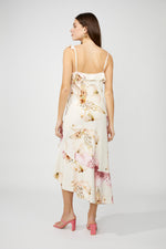 Robe mi-longue à fleurs FRANK LYMAN