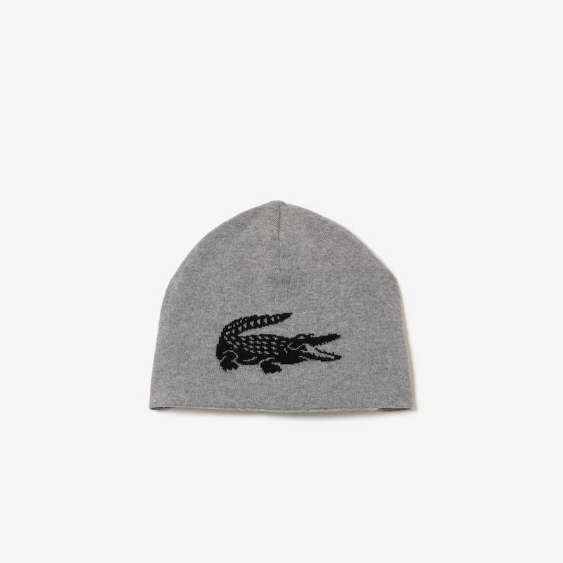 Bonnet en laine avec crocodile jacquard hotsell