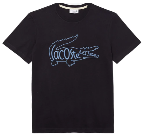 T-shirt à col rond en coton avec broderie crocodile - Homme LACOSTE