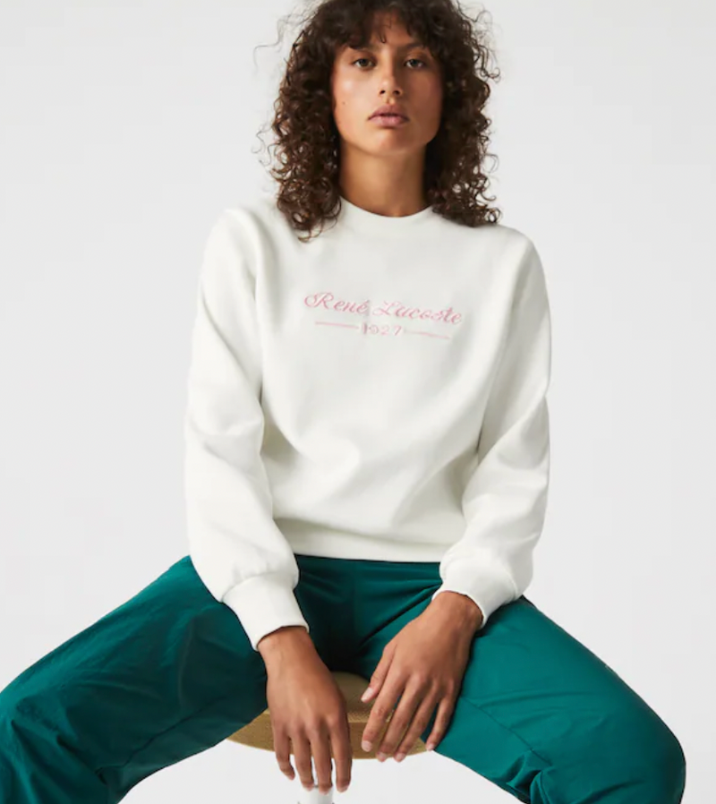 Women’s Crew Neck Embroidered Lacoste