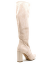 Caprice Long Boot Cream Suede Stretch