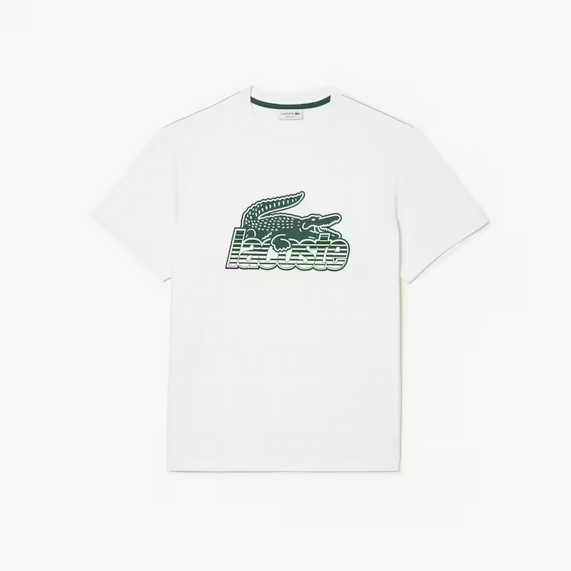 T-shirt  en jersey de coton imprimé   LACOSTE