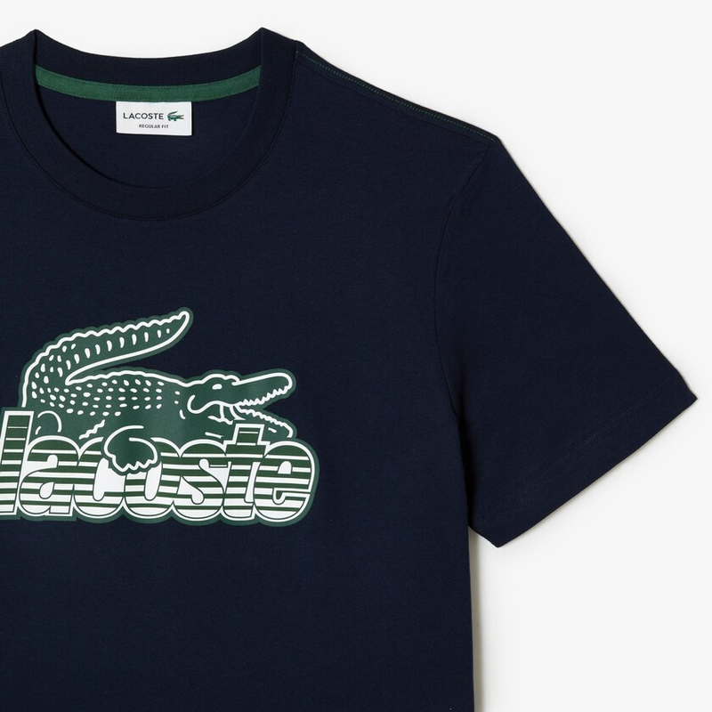 T-shirt  en jersey de coton imprimé   LACOSTE