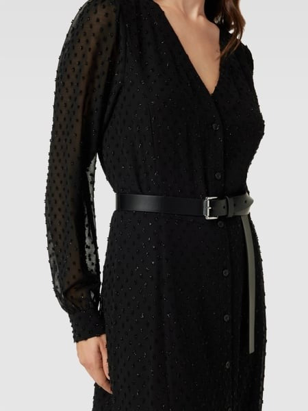 robe chemisier avec bordure décorative modèle 'SHINY' - noir MICHAEL KORS